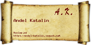 Andel Katalin névjegykártya